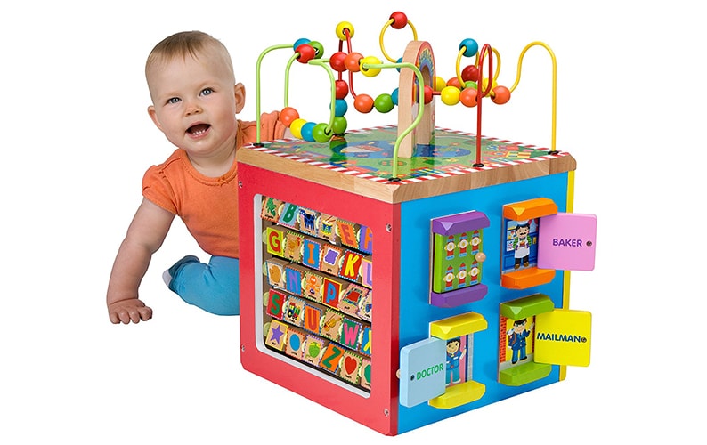 ALEX Jr. My Busy Town Wooden Activity Cube
