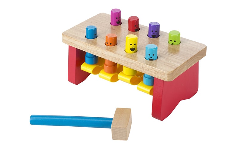 Melissa & Doug Deluxe Pounding Bench Wooden Toy