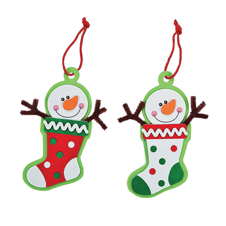 Snowman Stocking Christmas Ornament Craft Kit