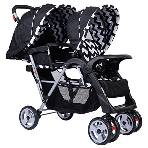Costzon Double Stroller Infant Baby Pushchair Convenience Twin Seat