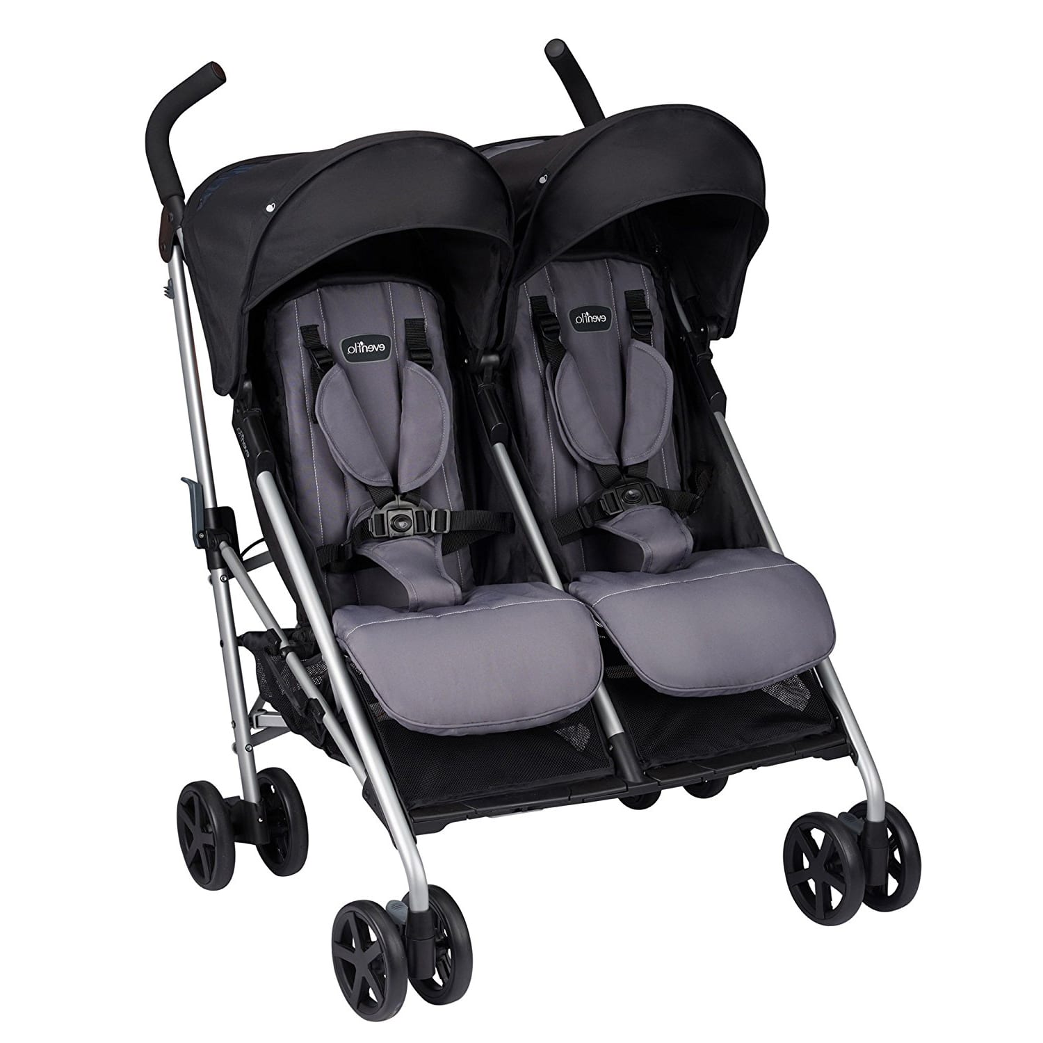 Evenflo Minno Twin Double Stroller Grey