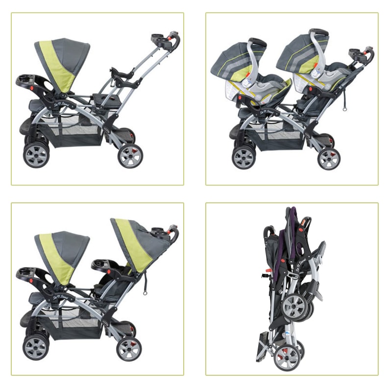 sit n stand elite double stroller