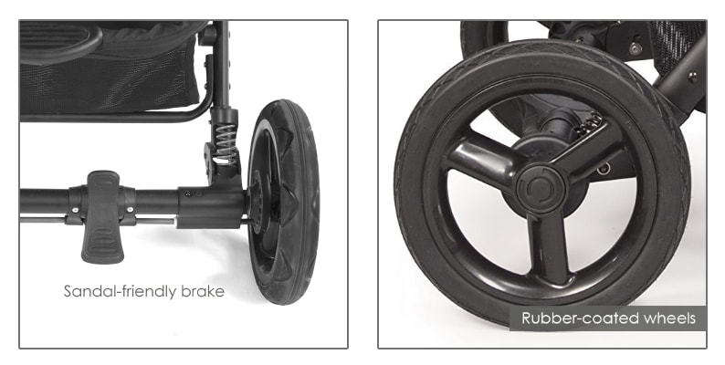 Contours Options Elite Tandem Double Stroller, Carbon Wheels and Brakes