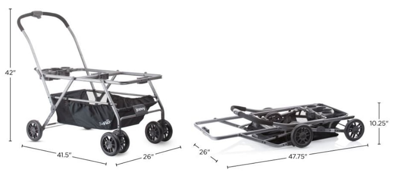 Joovy Twin Roo Plus dimensions and folding