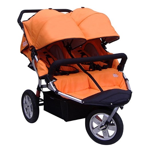 Tike Tech Double City X3 Swivel Stroller Orange