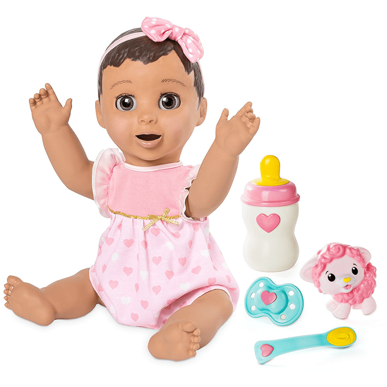 Brunette Hair Responsive Baby Doll with Realistic Expressions and Movement