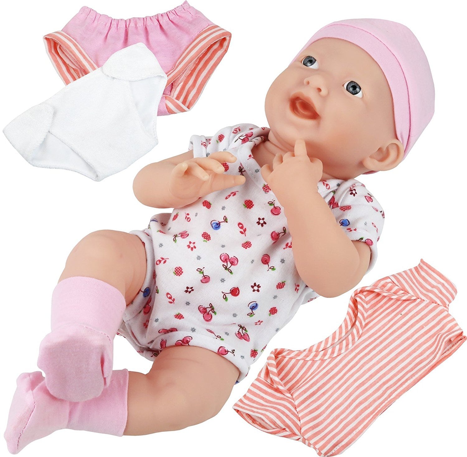 Newborn Baby Doll Clothes and Diaper Changing Set