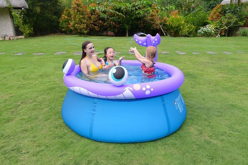 Whale Spray Inflatable Kiddie Pool min