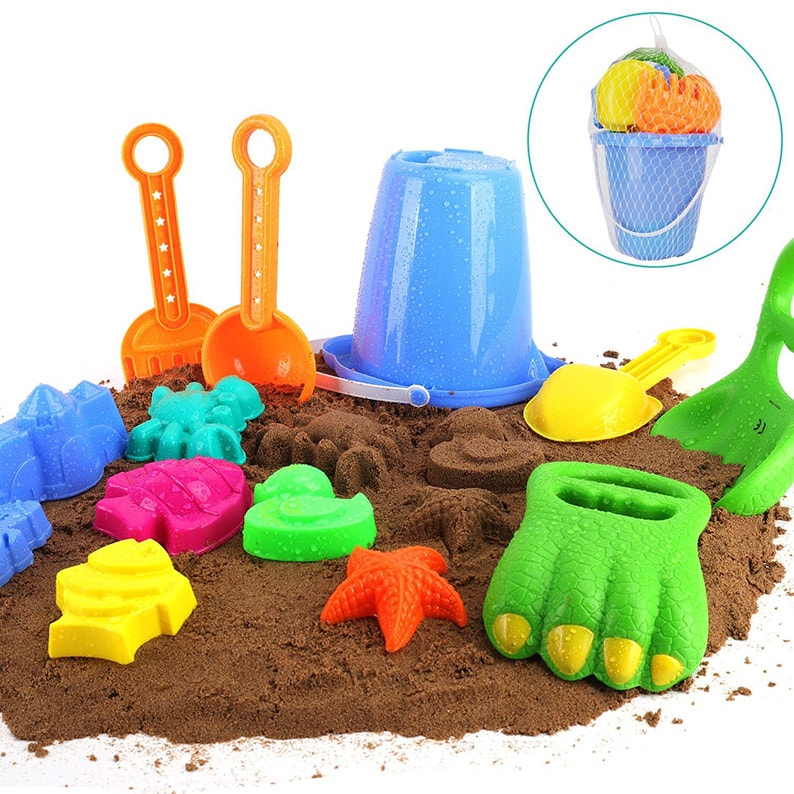 Dinosaur Sand Claws Beach Toy Set for Kids with Bucket