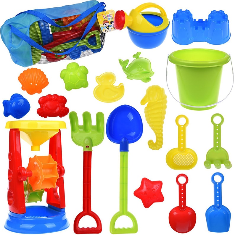 Kids Beach Sand Toys Set with Mesh Bag