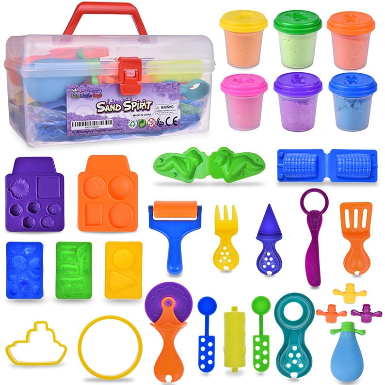 Sand with Molds and Tools Kit Educational Toy