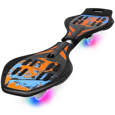 ENKEEO Caster Board with Hand Grip Illuminating PU Casters and Carrying Pouch