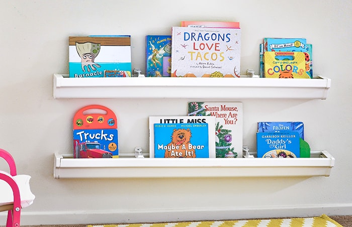 Rain Gutter Book Shelves