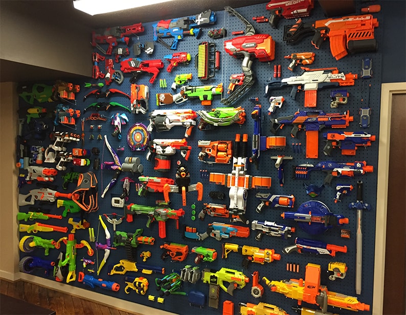 The Nerf Gun Wall