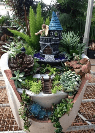 Cool fairy garden for kids