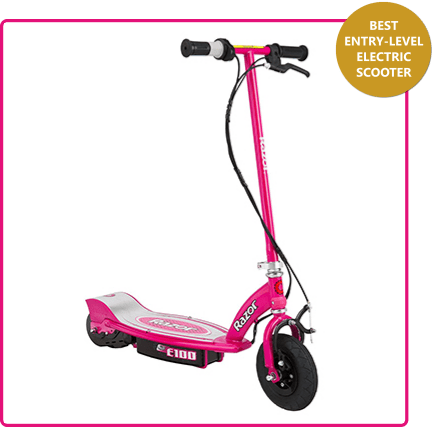 kids pink electric scooter